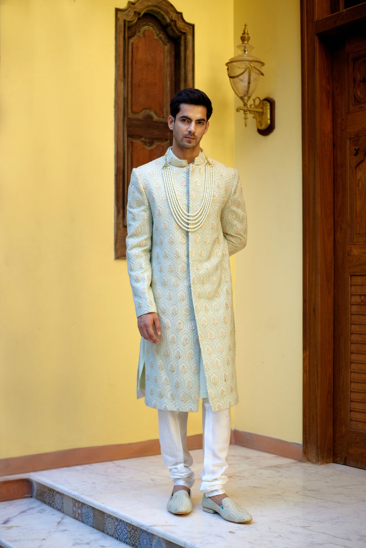 FAHAD SHERWANI (MINT GREEN)