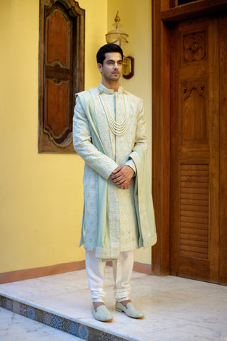 FAHAD SHERWANI (MINT GREEN)