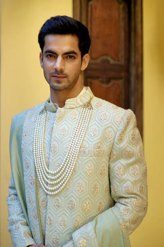 FAHAD SHERWANI (MINT GREEN)