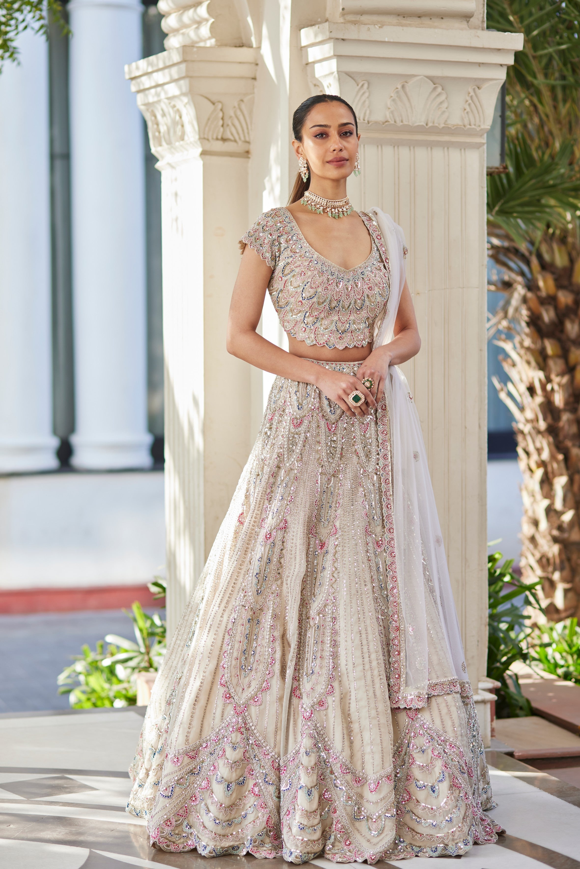 Pearl Embroidered Lehenga