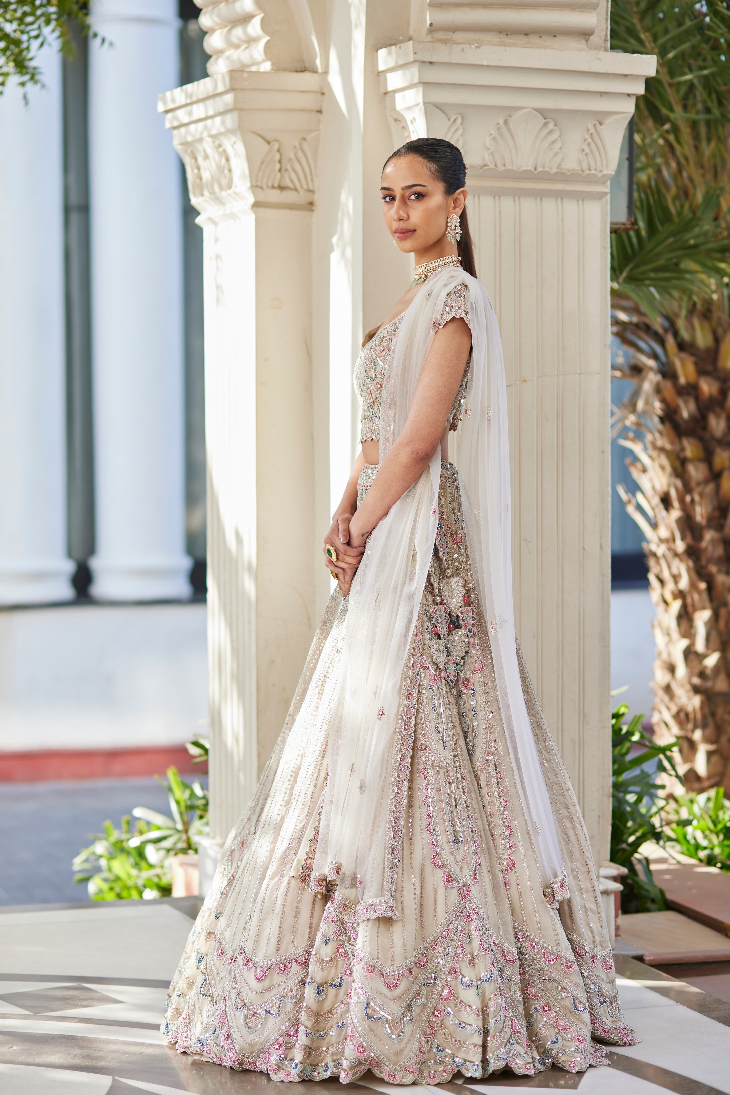 Pearl Embroidered Lehenga