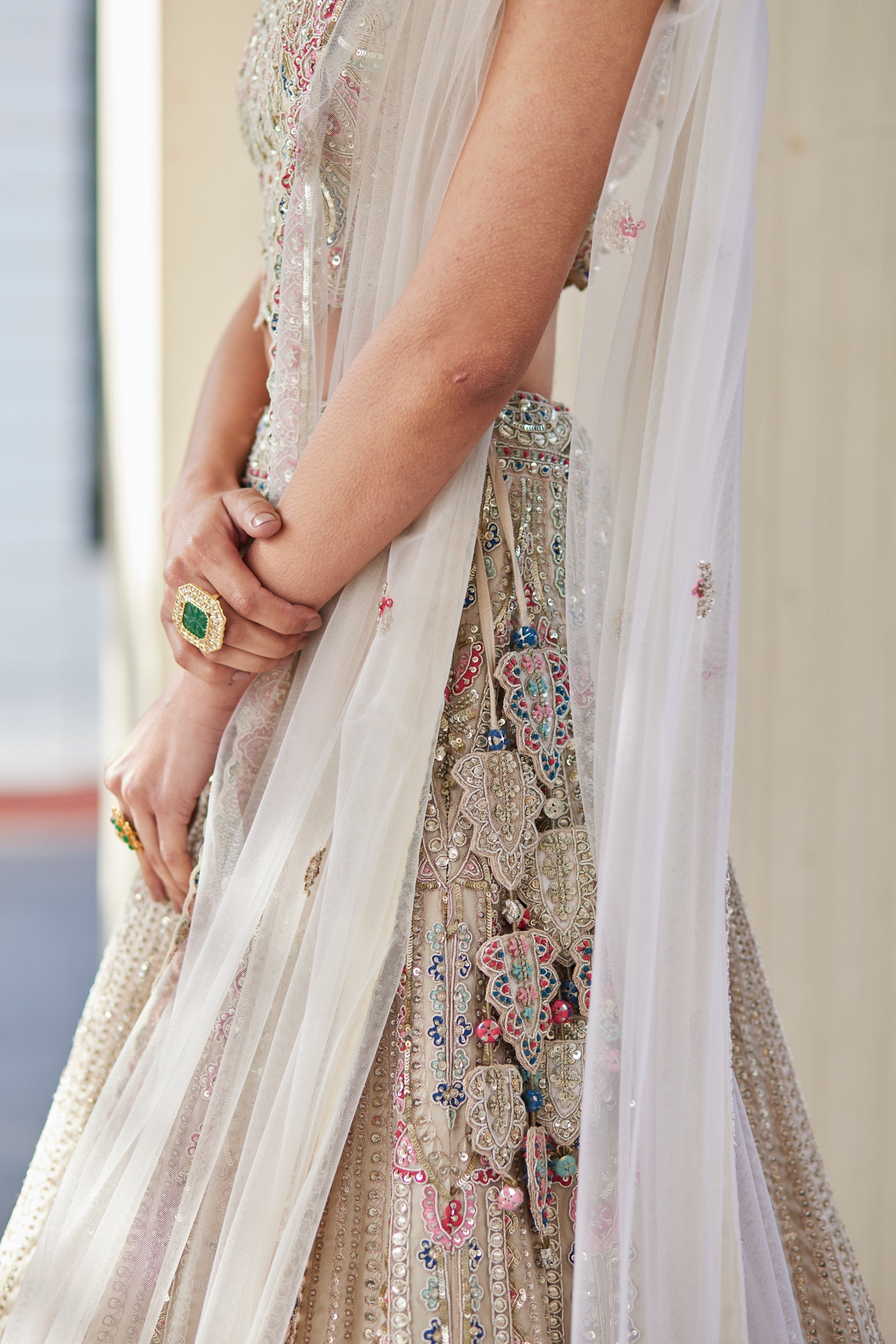 Pearl Embroidered Lehenga