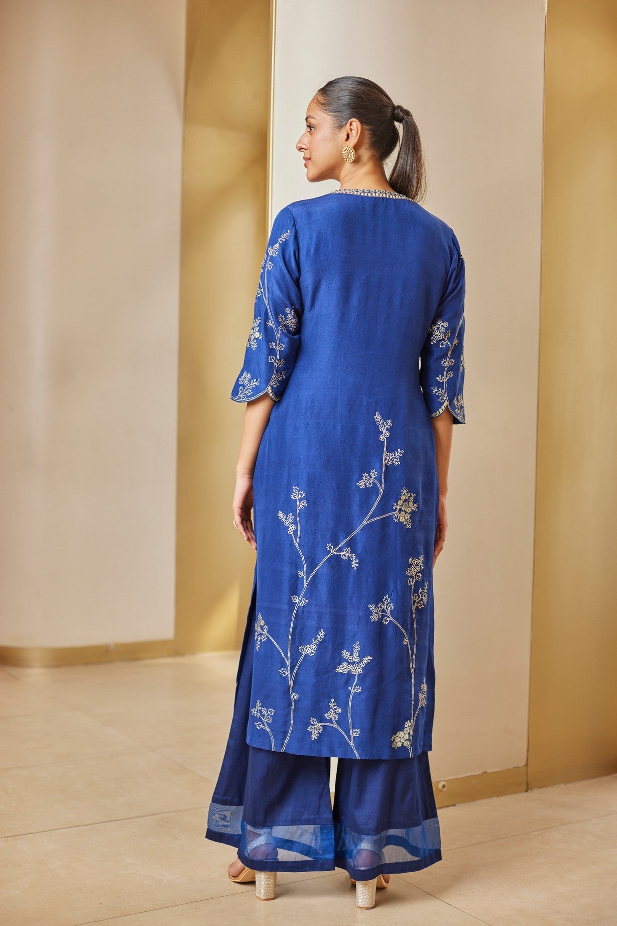 Midnight Blue Embroidered Suit