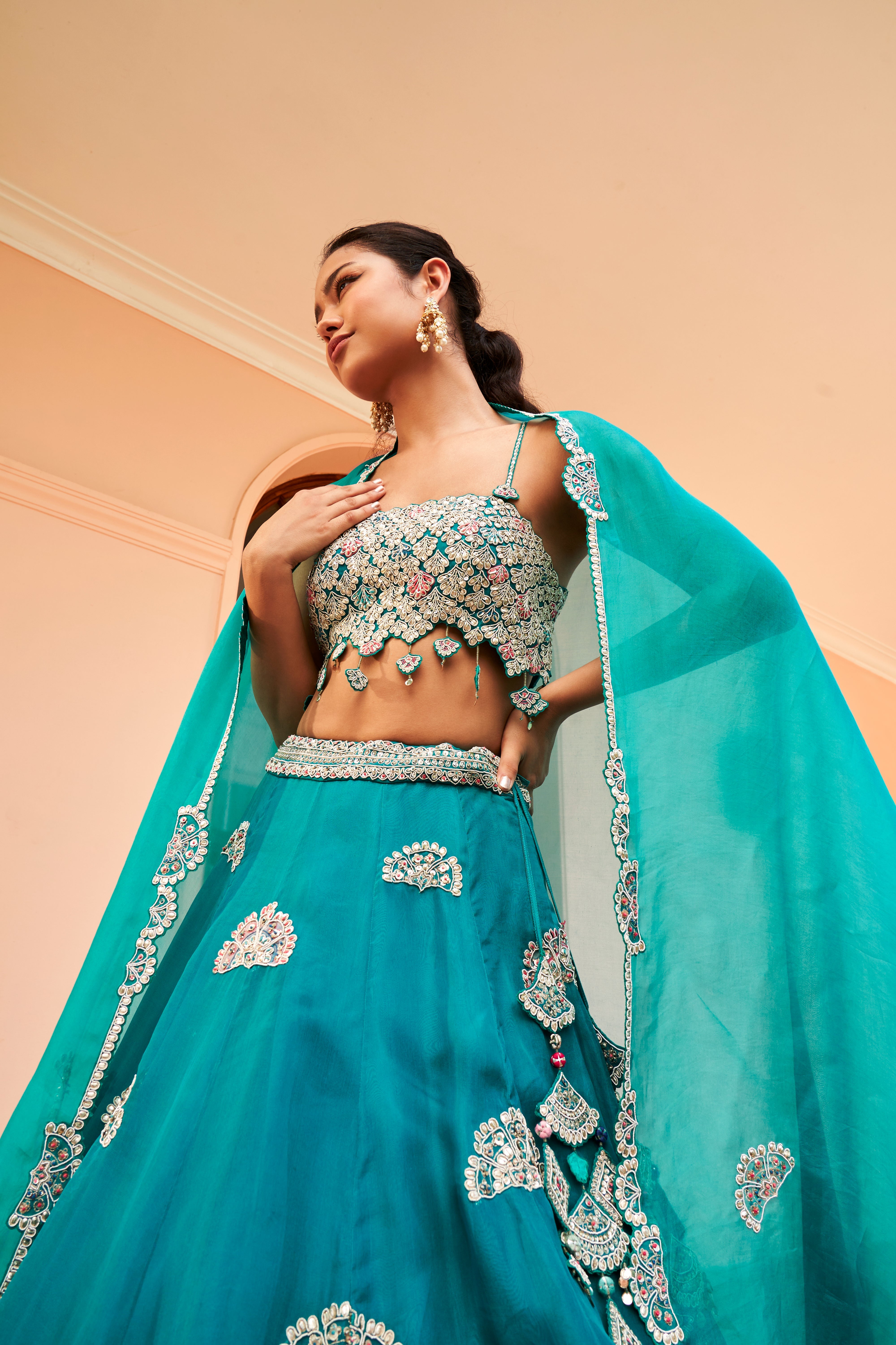 Pine Green Lehenga Set