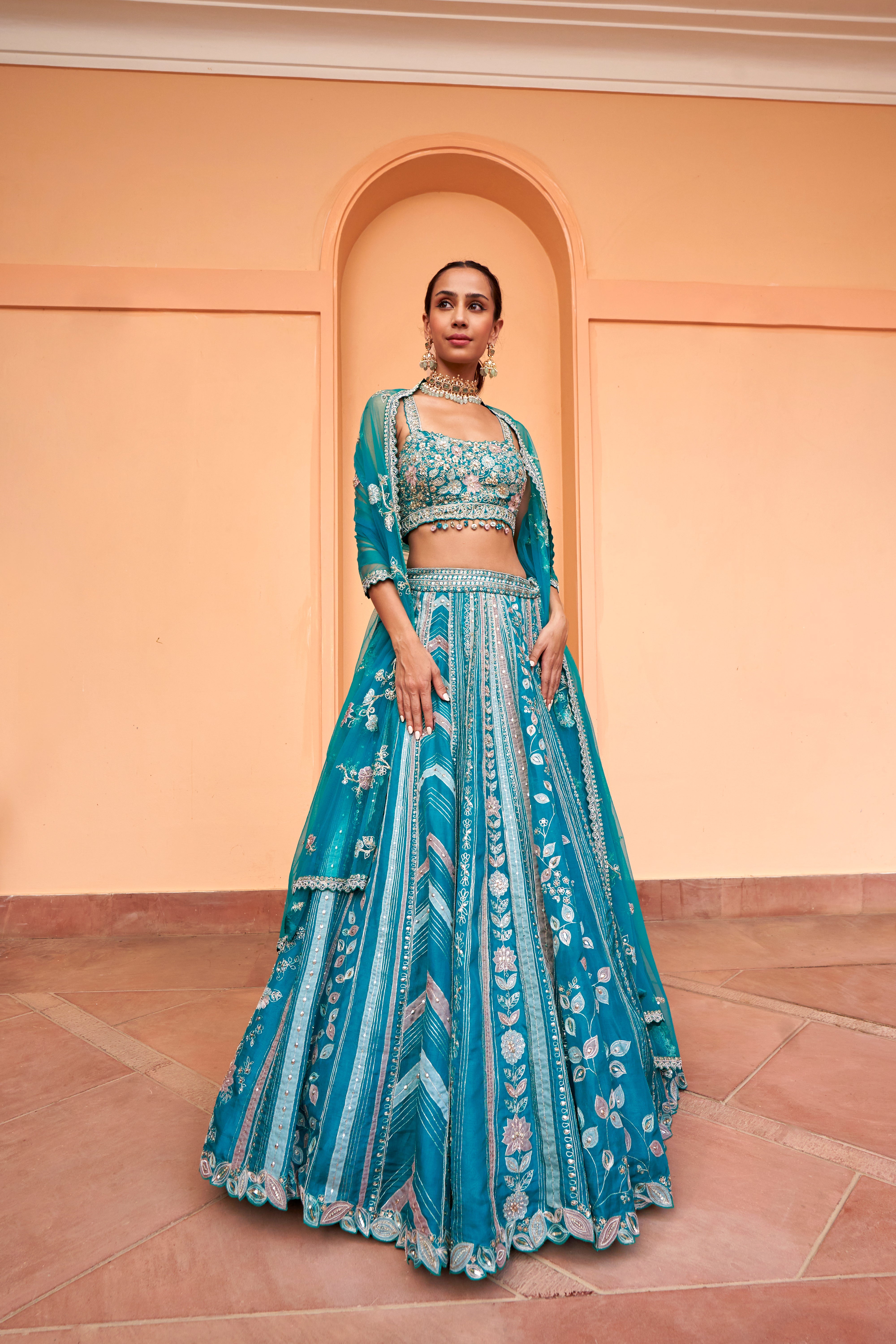 Pine Green Lehenga Set