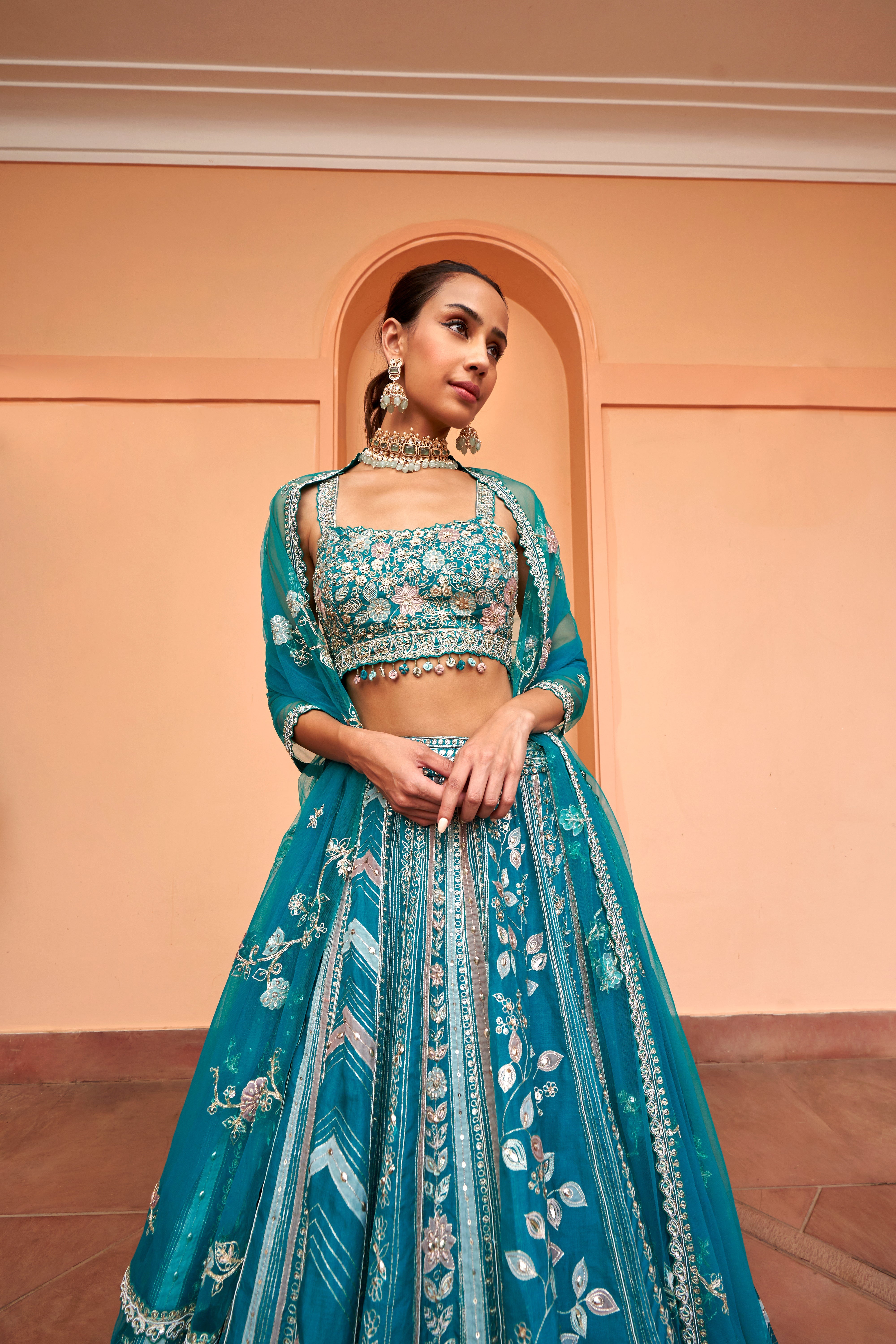 Pine Green Lehenga Set