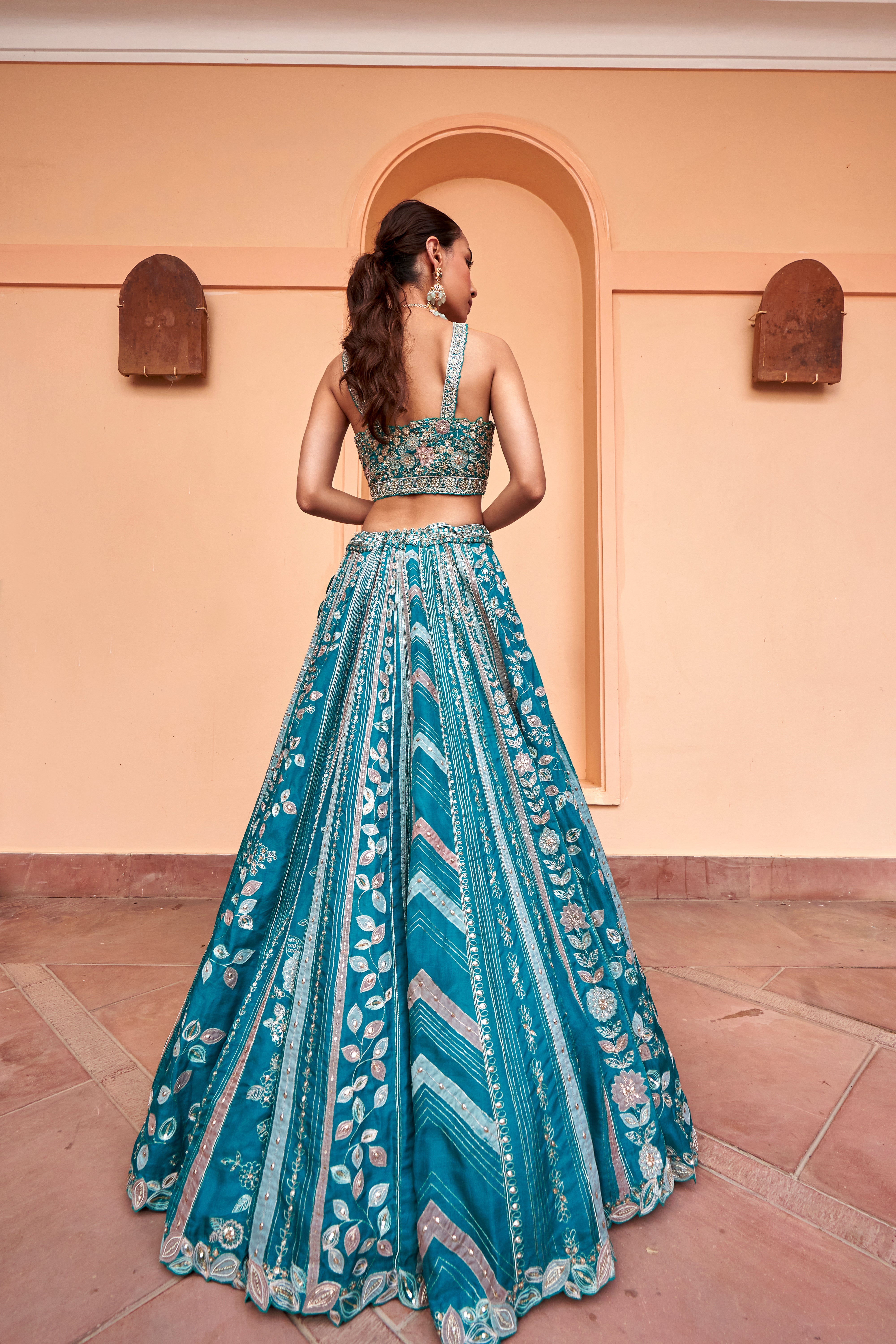 Pine Green Lehenga Set