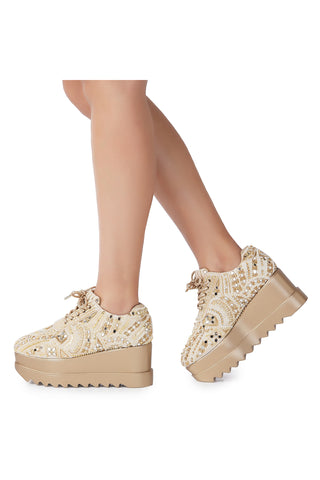 Sharara Wedding Wedge Sneakers