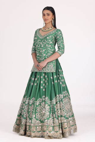 EMERALD CHOLI LEHENGA SET