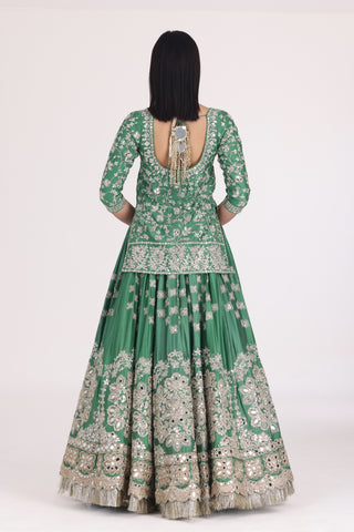 EMERALD CHOLI LEHENGA SET