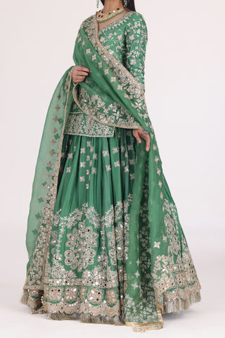 EMERALD CHOLI LEHENGA SET