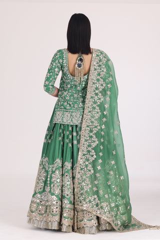 EMERALD CHOLI LEHENGA SET