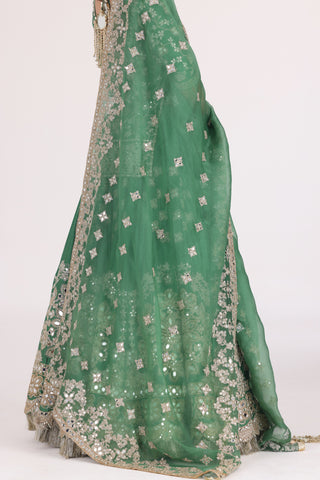 EMERALD CHOLI LEHENGA SET