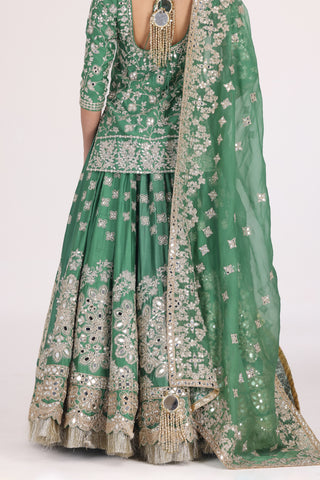 EMERALD CHOLI LEHENGA SET