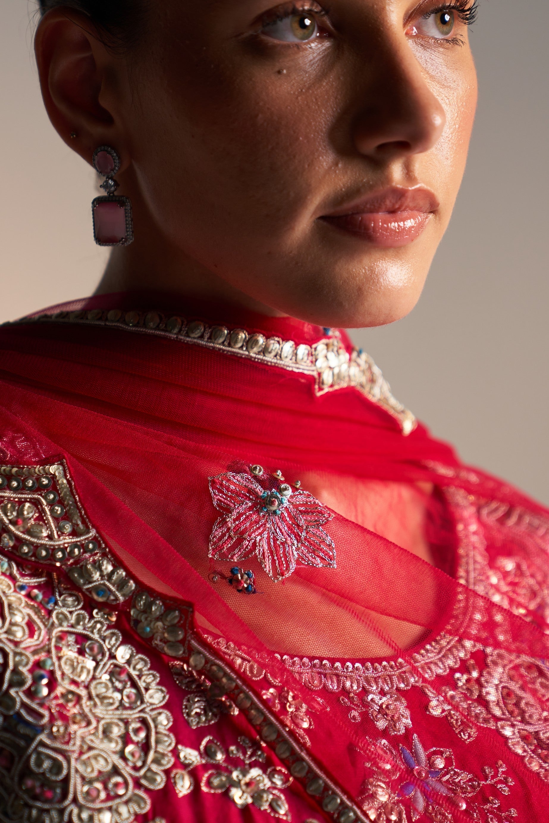 Cut Ruby Sharara Set