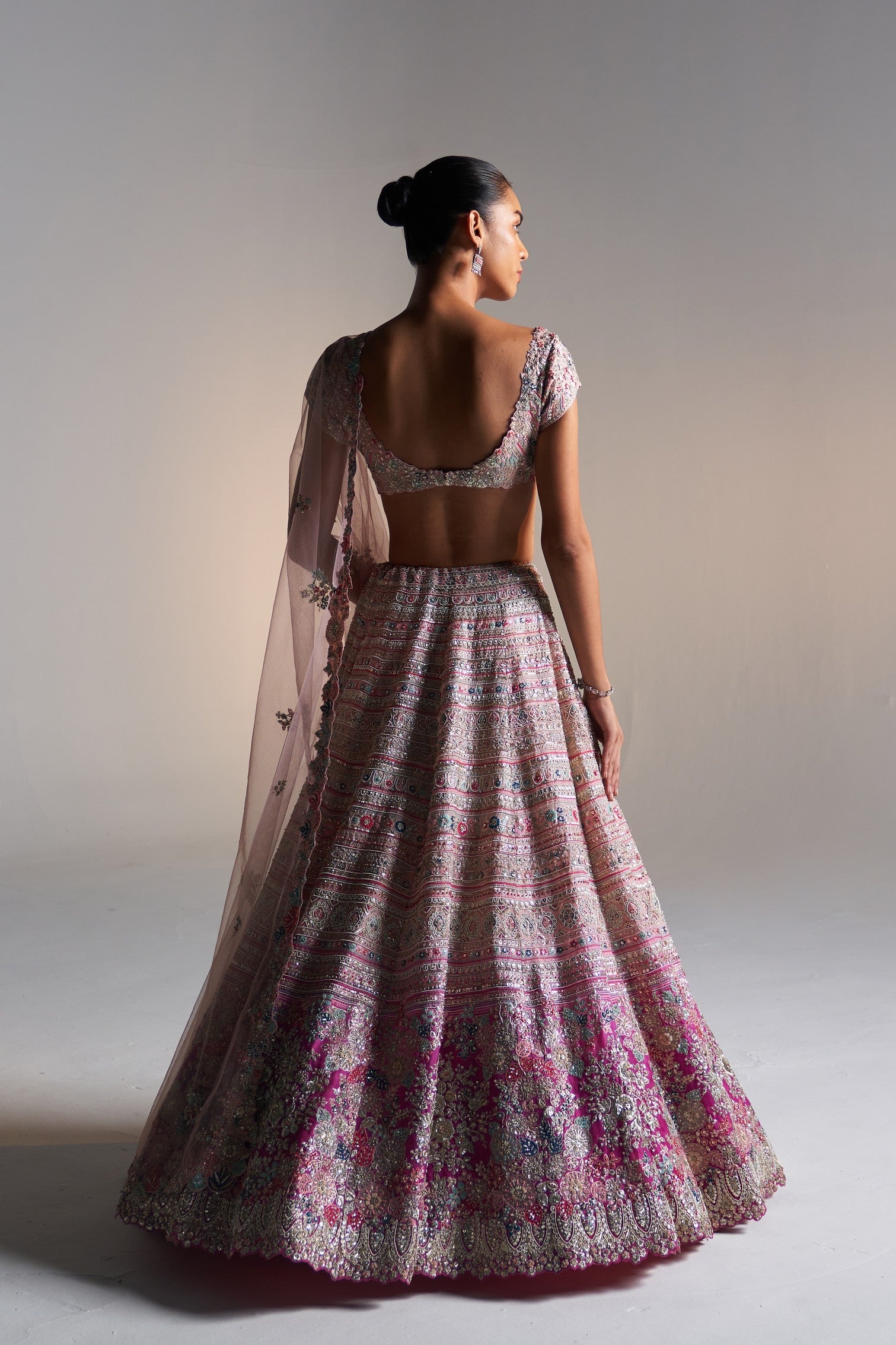 Soft Berry Ombre Lehenga Set