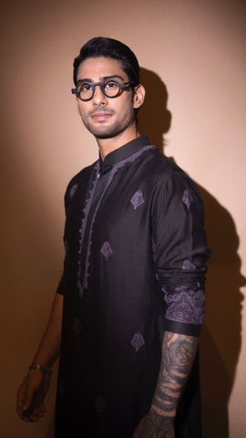 Black Kurta With Pants