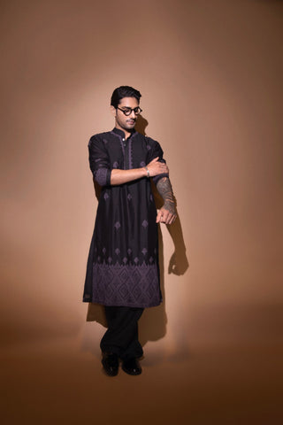 Black Kurta With Pants