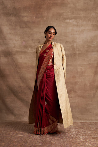 'Sahiba' Tanchoi Zari Benarasi Handloom Jacket