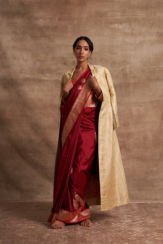 'Sahiba' Tanchoi Zari Benarasi Handloom Jacket