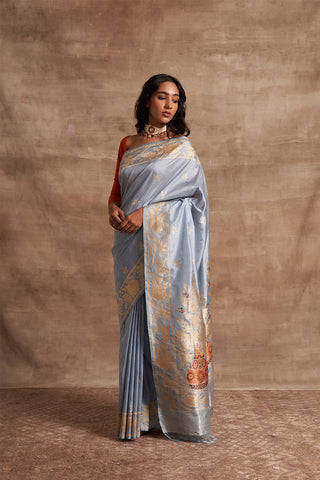 'Kumud Kilol' Kadhua Benarasi Handloom Sari