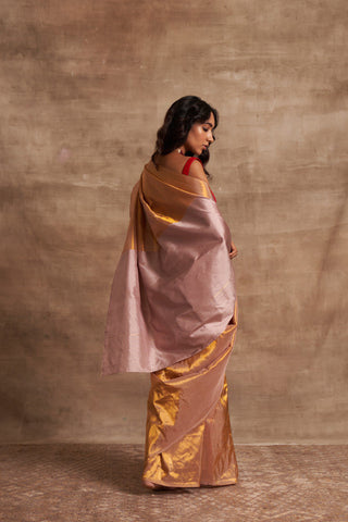 'Sunehari Potli' Tissue Benarasi Handloom Sari