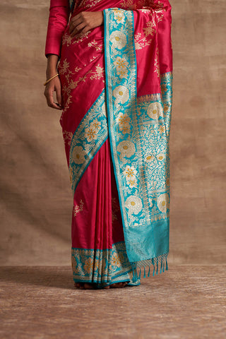 'Chandan Chitwan' Rani Kadiyal Benarasi Handloom Sari