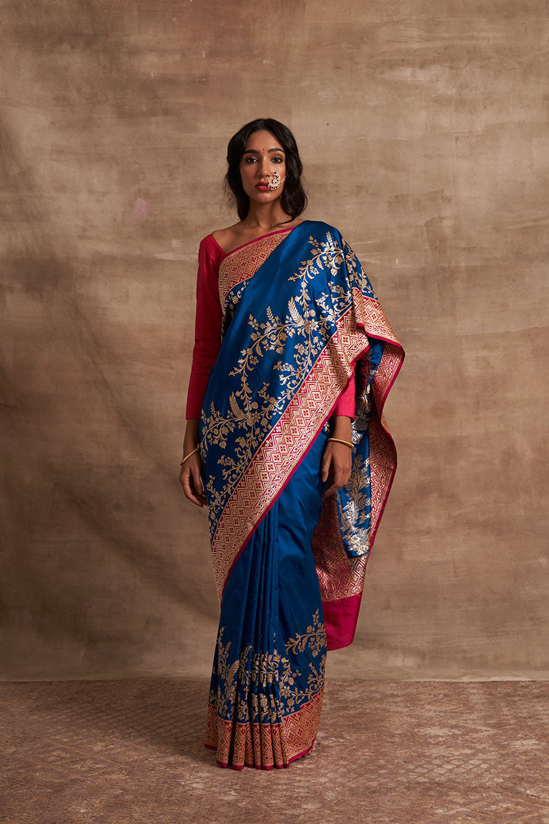 'Rangeen Rubai' Kadiyal Benarasi Handloom Sari