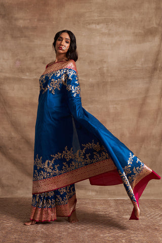 'Rangeen Rubai' Kadiyal Benarasi Handloom Sari