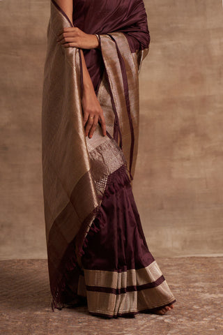 'Som Kumari' Baingani Kadhua Zari Pure Silk Benarasi Handloom Sari