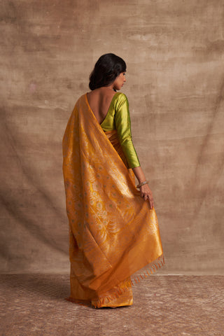 'Jaal Manjari' Pitambari Kadhua Benarasi Handloom Sari