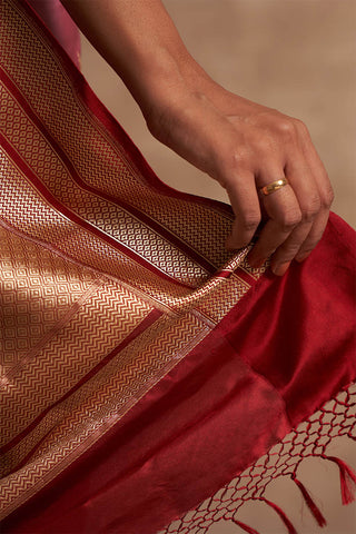 'Banno ki Bagiya' Gulabo Kadiyal Zari Pure Silk Benarasi Handloom Sari