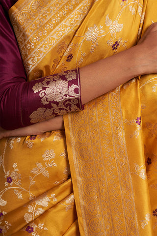 'Indra Ki Pari' Pitambari Kadhua Benarasi Handloom Sari