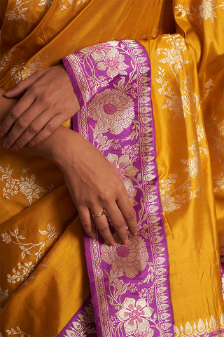 'Chanchal Chitwan' Pitambari Kadiyal Benarasi Handloom Sari