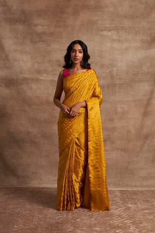 'Peeli Marmari' Tanchoi Benarasi Handloom Sari