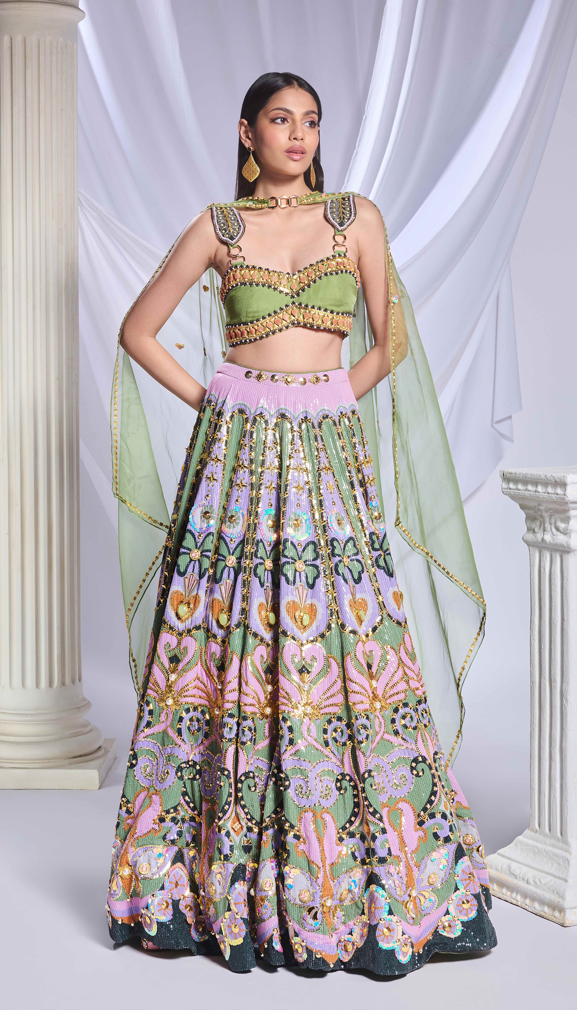 Celtic Hearts Lehenga Set