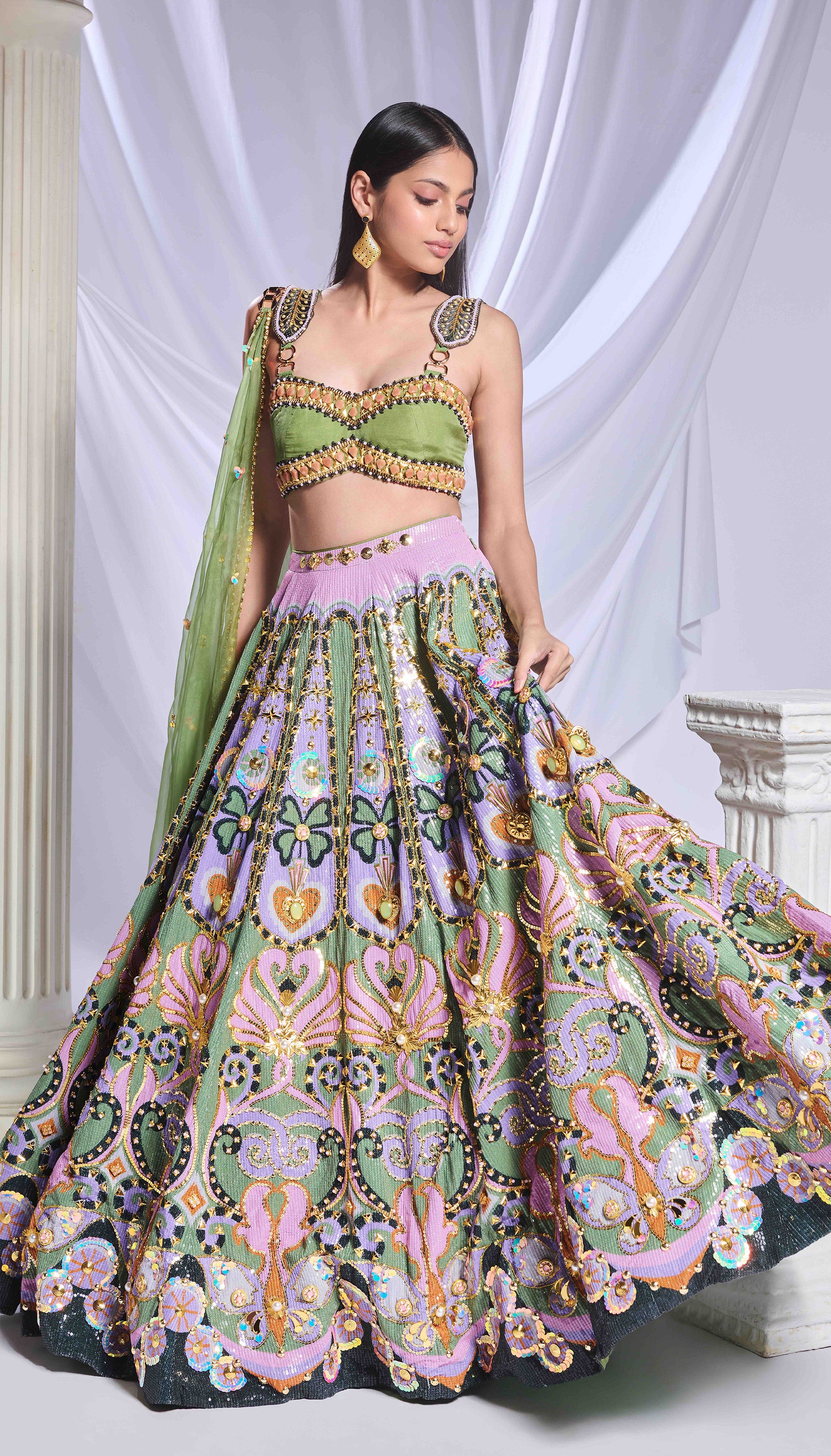 Celtic Hearts Lehenga Set