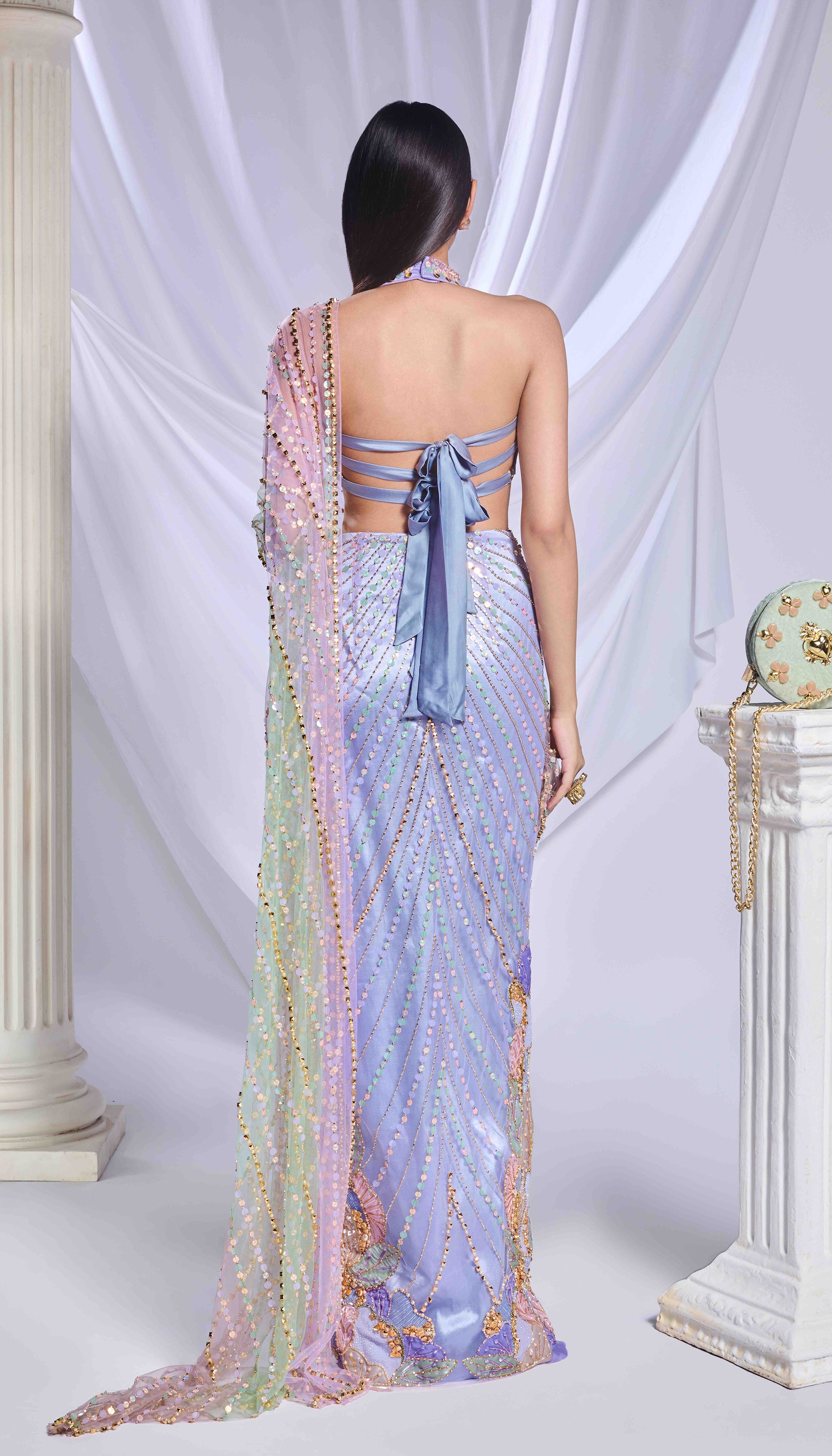 moonlit melody saree