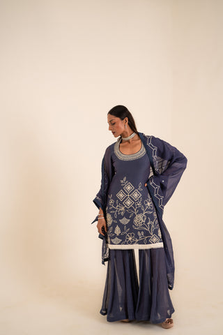 Indigo Blue Kurti Set