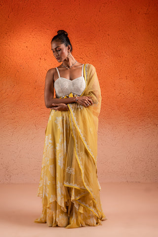 Corn Yellow Lehenga Set