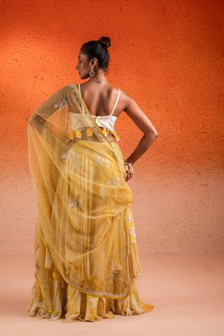 Corn Yellow Lehenga Set