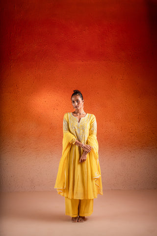 Corn Yellow Kurta Set