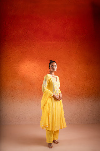 Corn Yellow Kurta Set