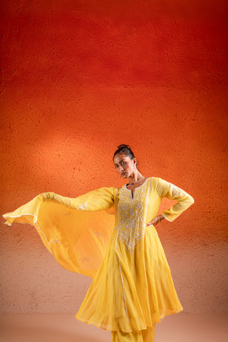 Corn Yellow Kurta Set