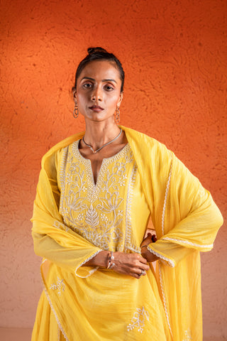 Corn Yellow Kurta Set