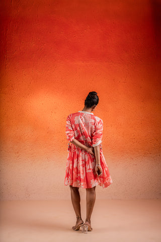 Georgia Peach Mini Dress