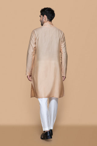 Fawn Mirror Work Kurta Set