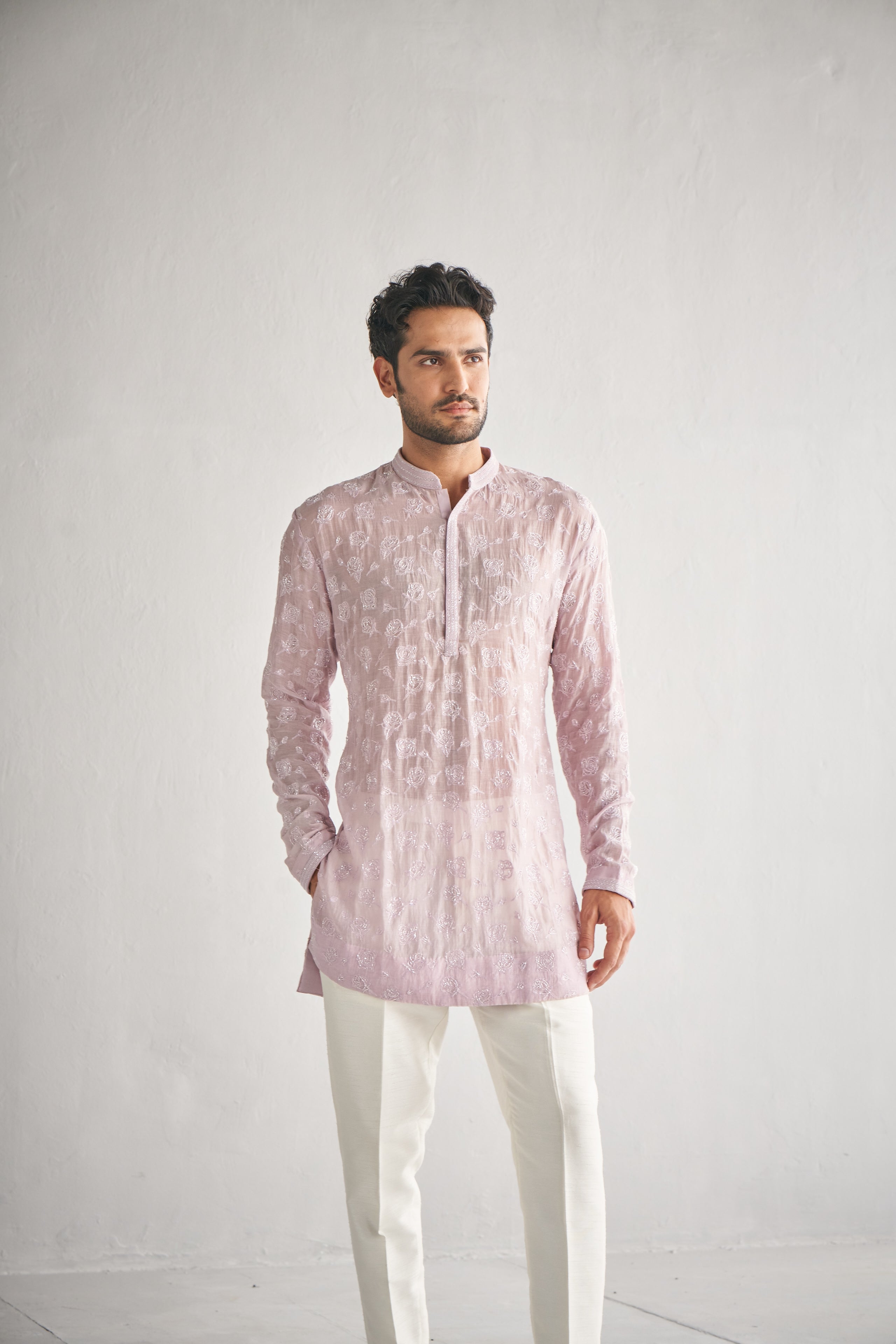 Lilac rose cutadana kurta