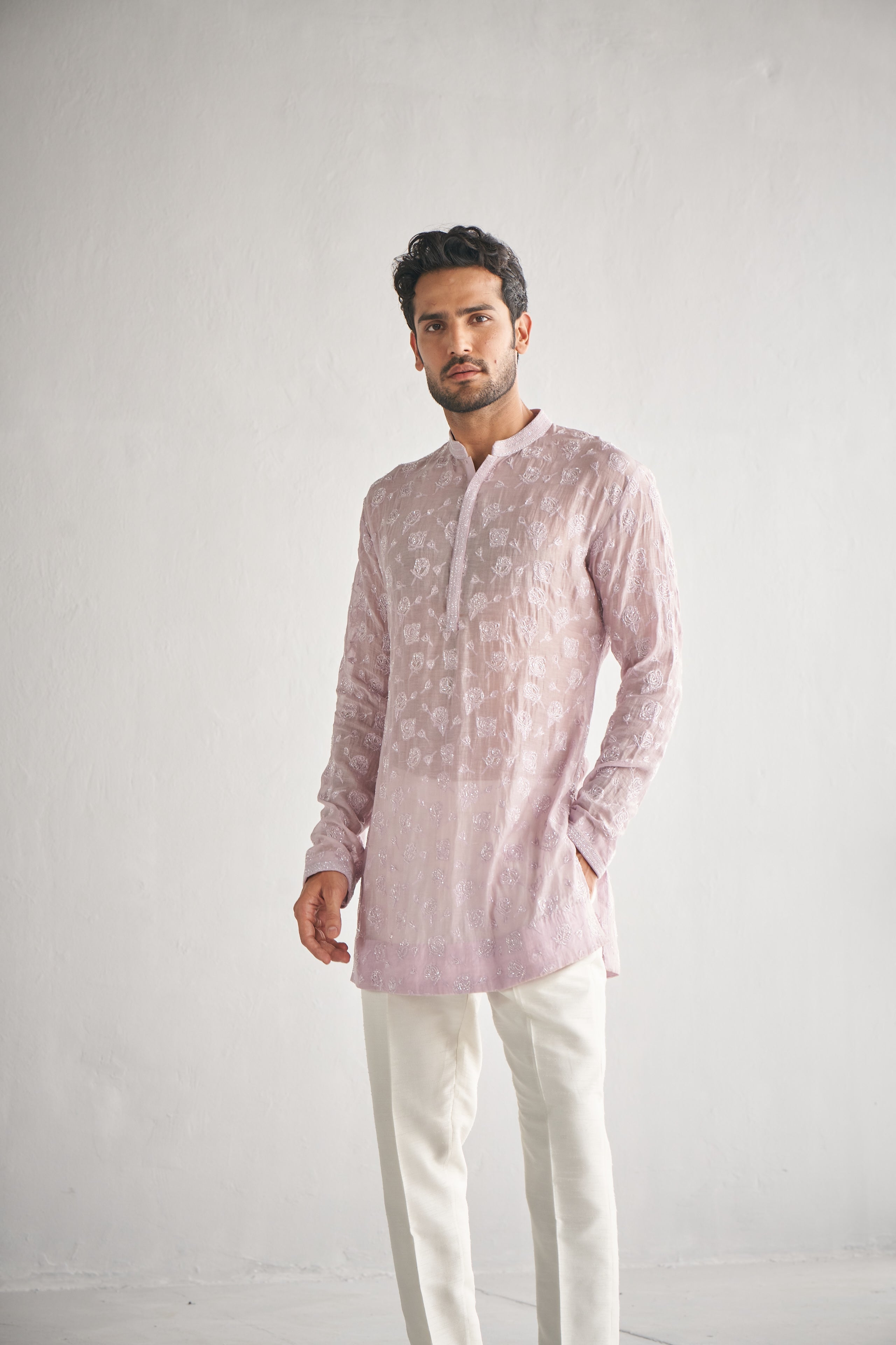 Lilac rose cutadana kurta