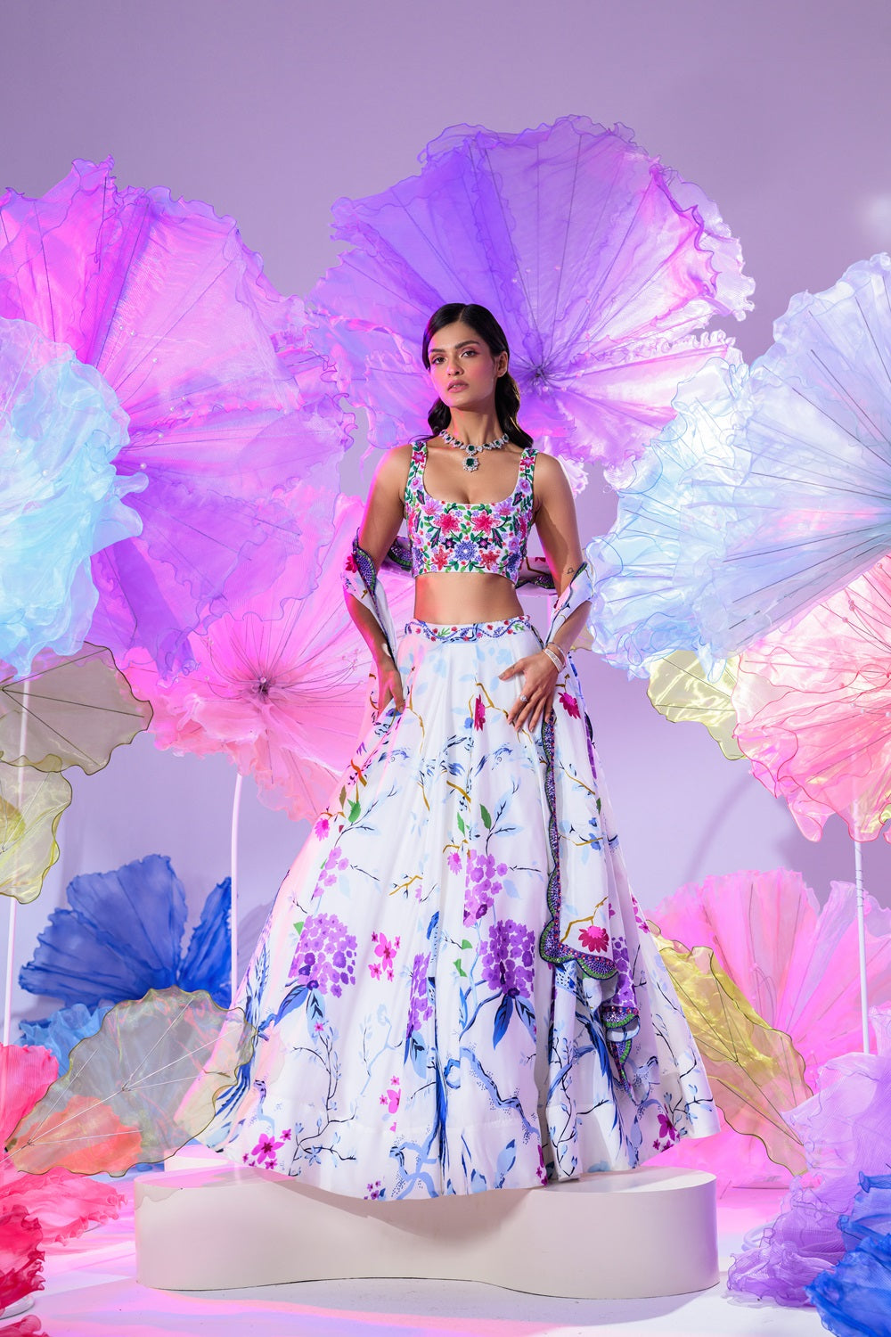 Bloom Print Lehenga Set